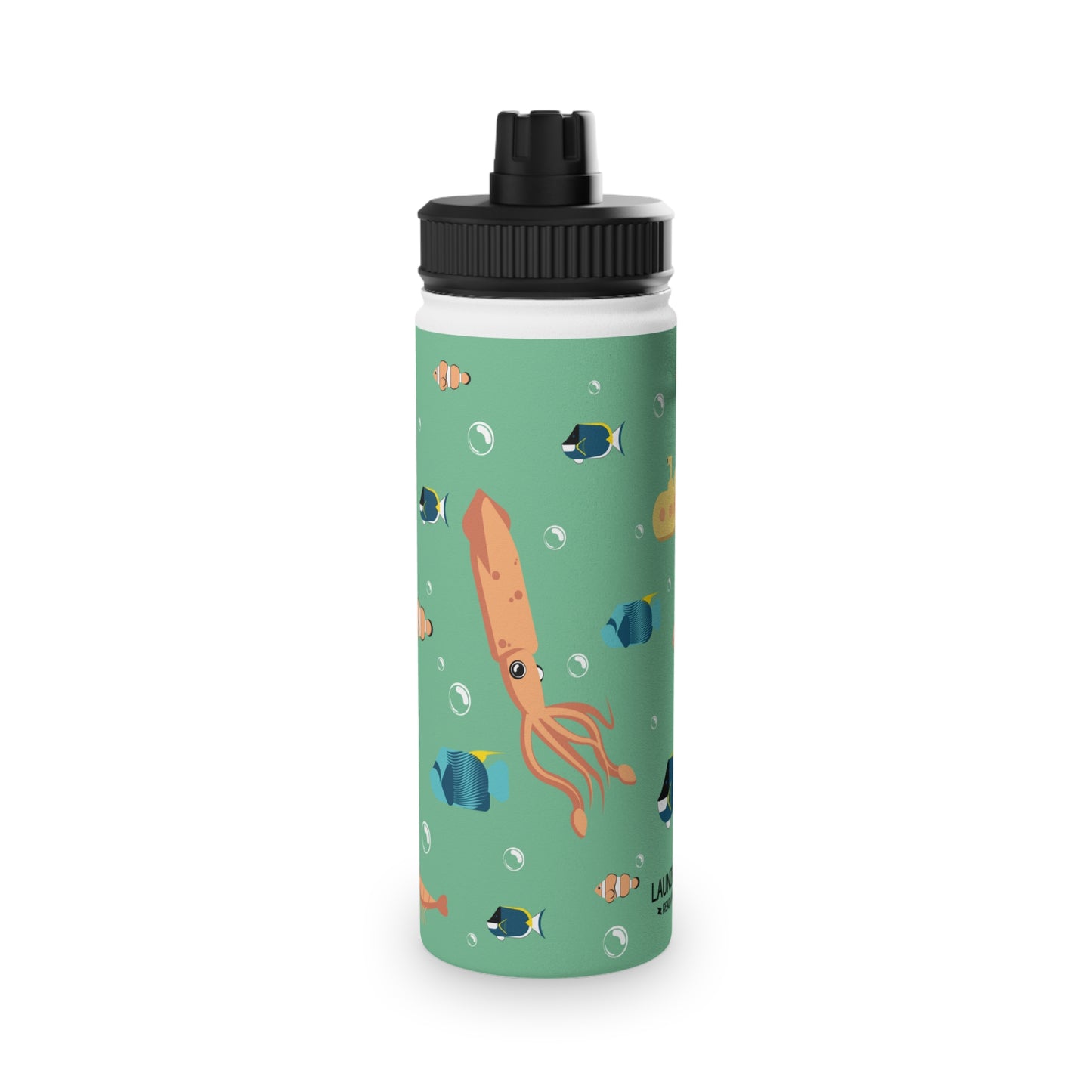 Ocean Stainless Steel Water Bottle, Sports Lid