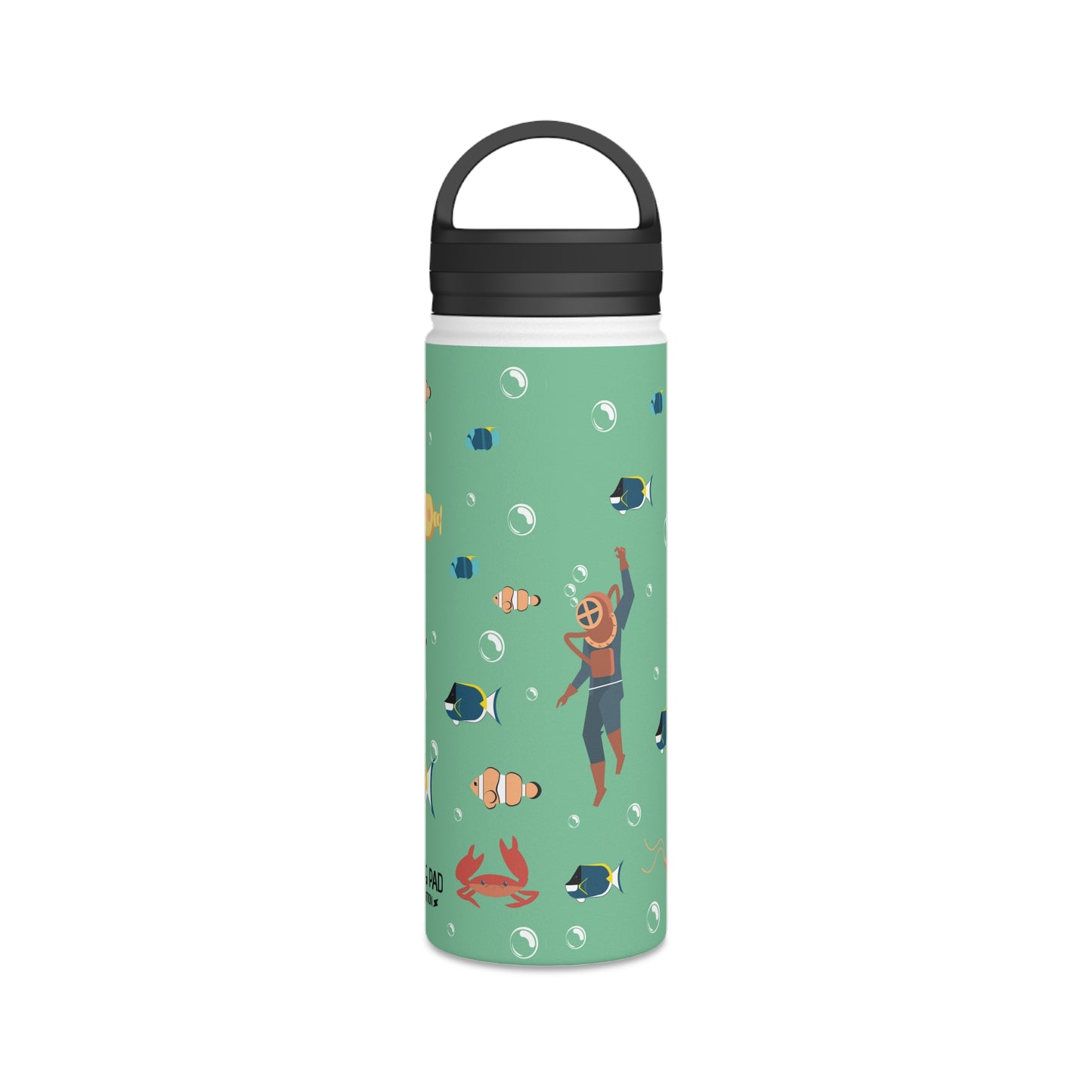 Ocean Stainless Steel Water Bottle, Handle Lid