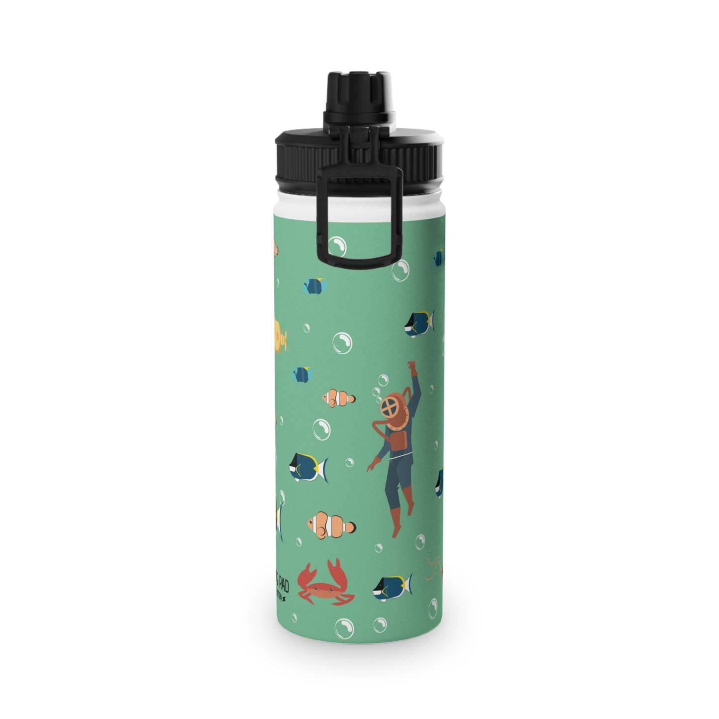 Ocean Stainless Steel Water Bottle, Sports Lid