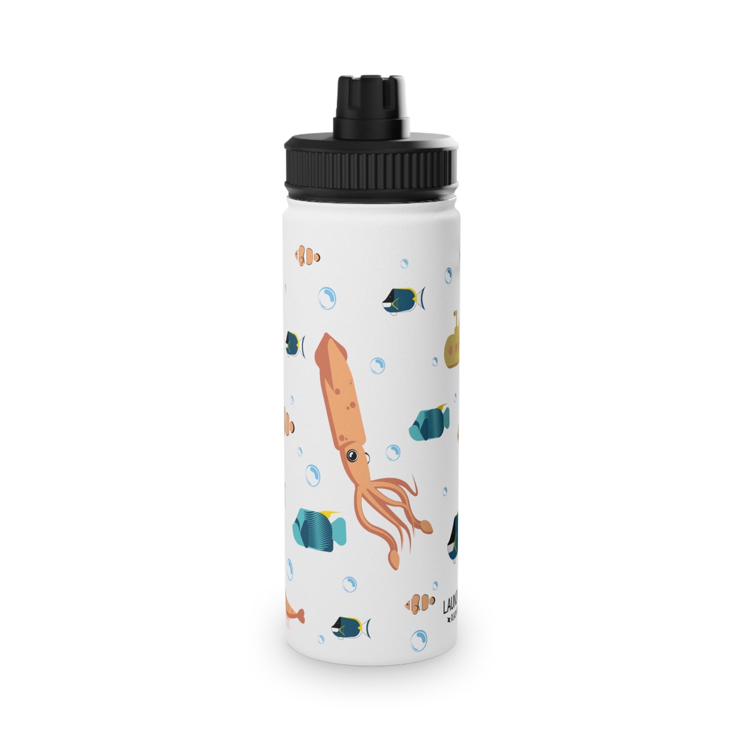 Ocean Stainless Steel Water Bottle, Sports Lid