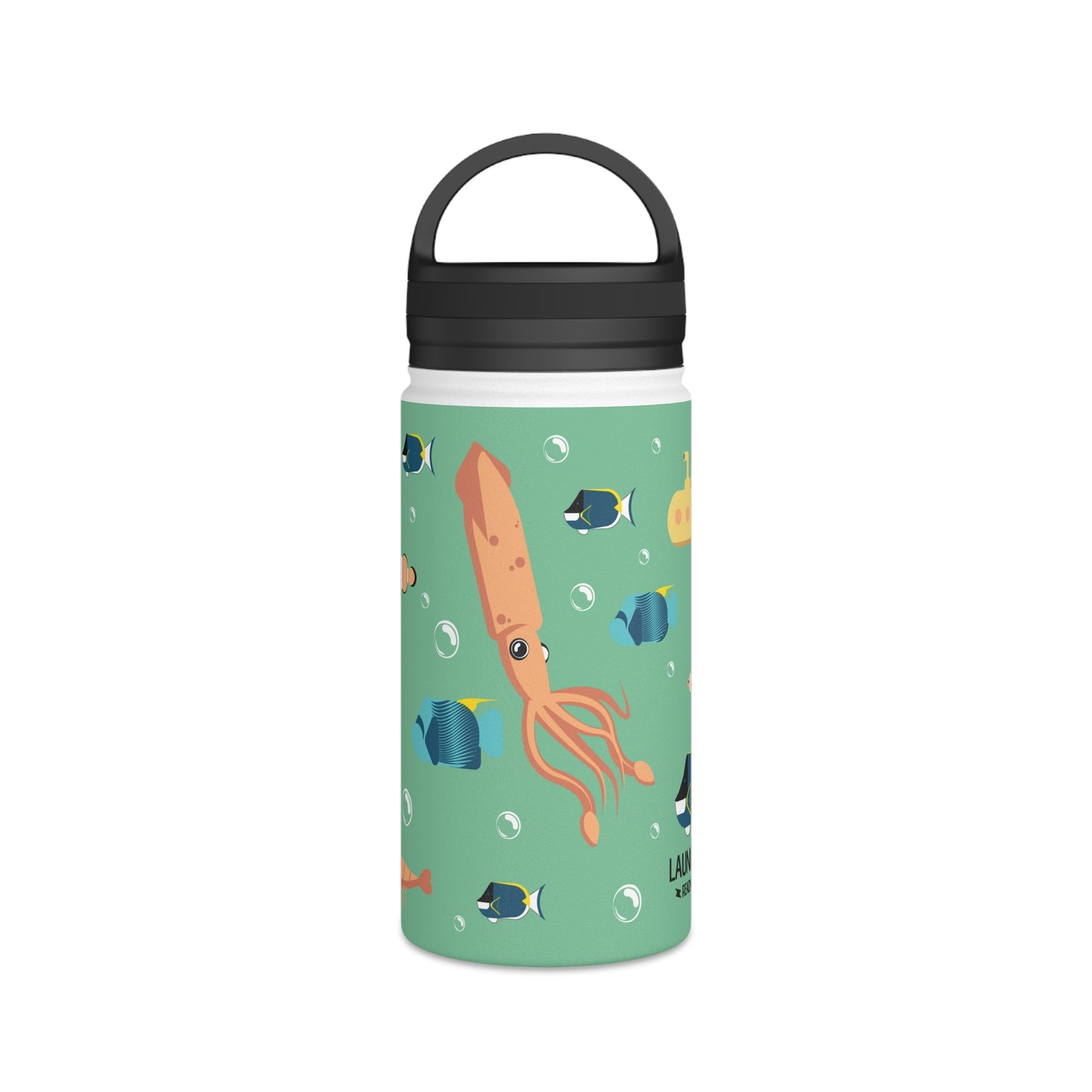 Ocean Stainless Steel Water Bottle, Handle Lid