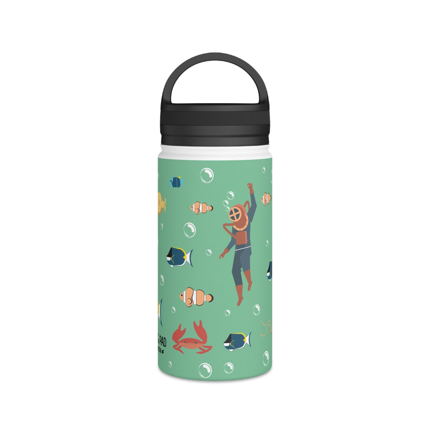 Ocean Stainless Steel Water Bottle, Handle Lid