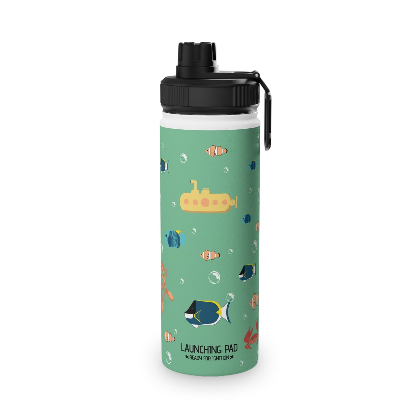 Ocean Stainless Steel Water Bottle, Sports Lid