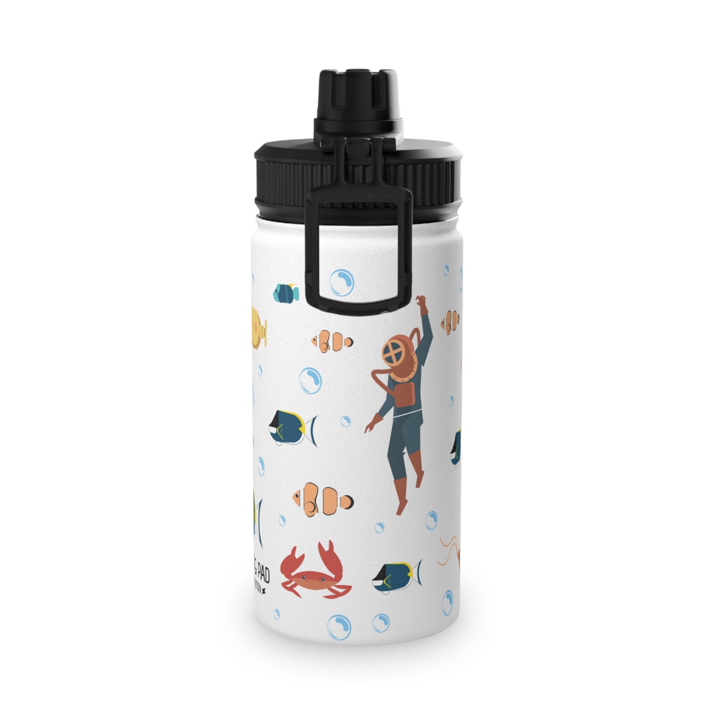 Ocean Stainless Steel Water Bottle, Sports Lid