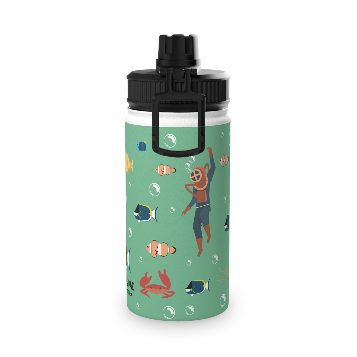 Ocean Stainless Steel Water Bottle, Sports Lid