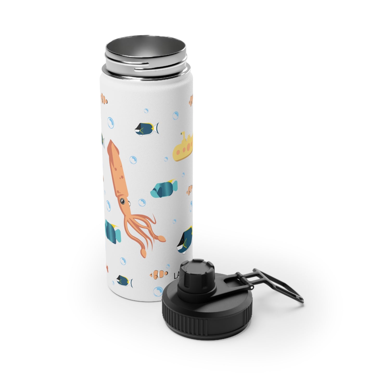 Ocean Stainless Steel Water Bottle, Sports Lid