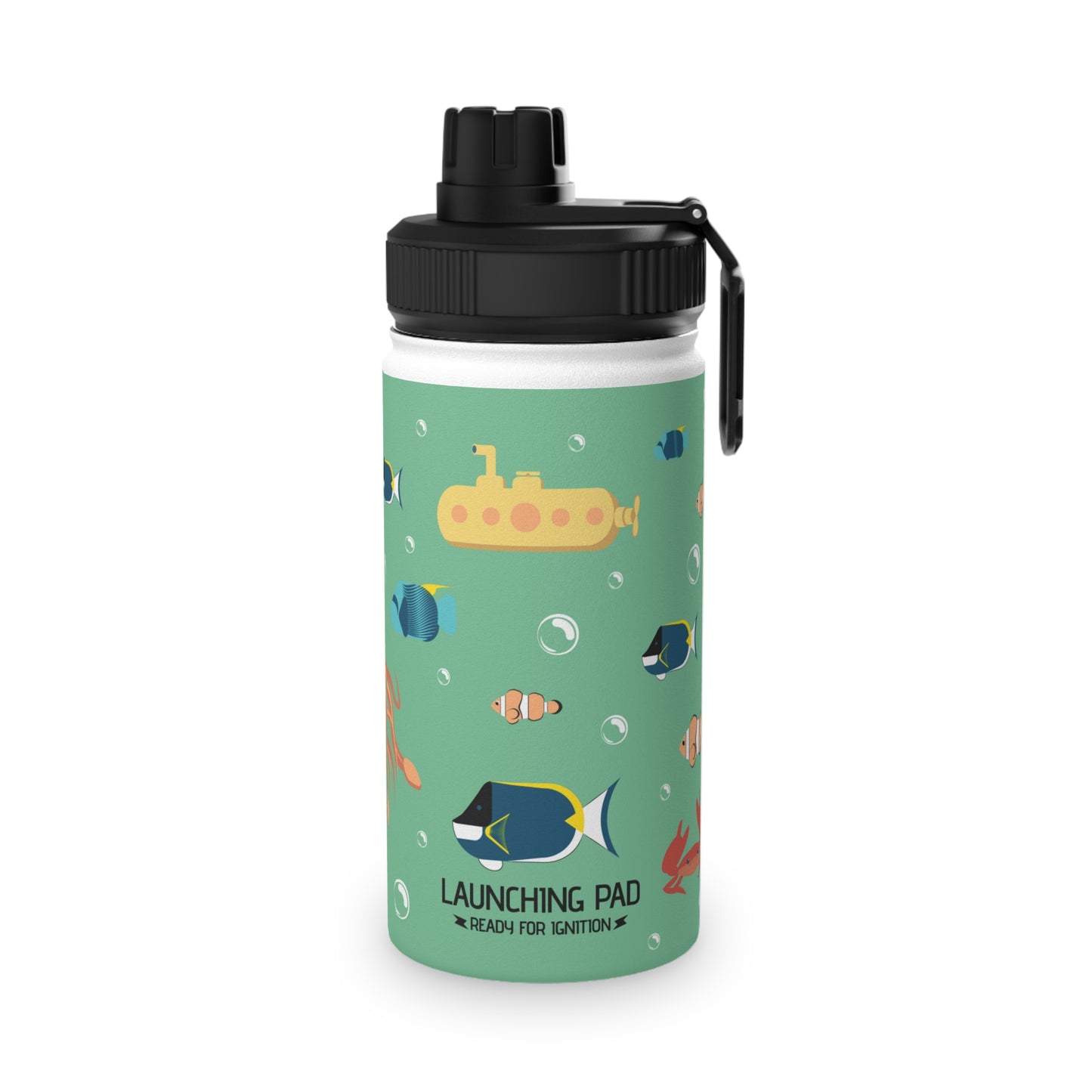 Ocean Stainless Steel Water Bottle, Sports Lid