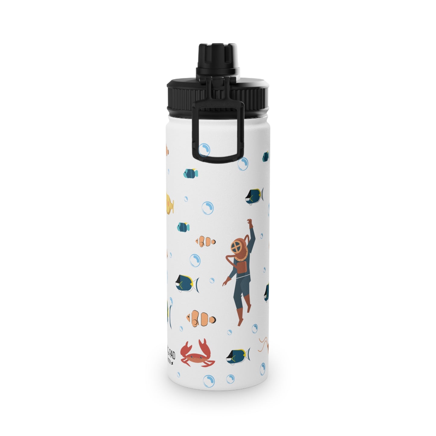 Ocean Stainless Steel Water Bottle, Sports Lid