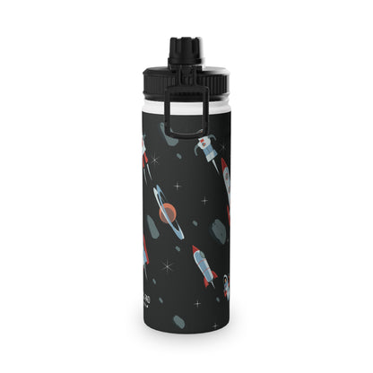 Space Stainless Steel Water Bottle, Sports Lid