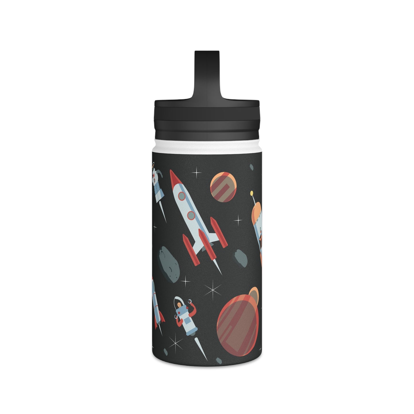 Space Stainless Steel Water Bottle, Handle Lid