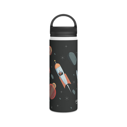 Space Stainless Steel Water Bottle, Handle Lid