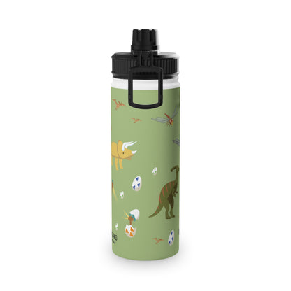 Dino Stainless Steel Water Bottle, Sports Lid