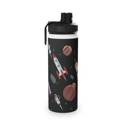 Space Stainless Steel Water Bottle, Sports Lid