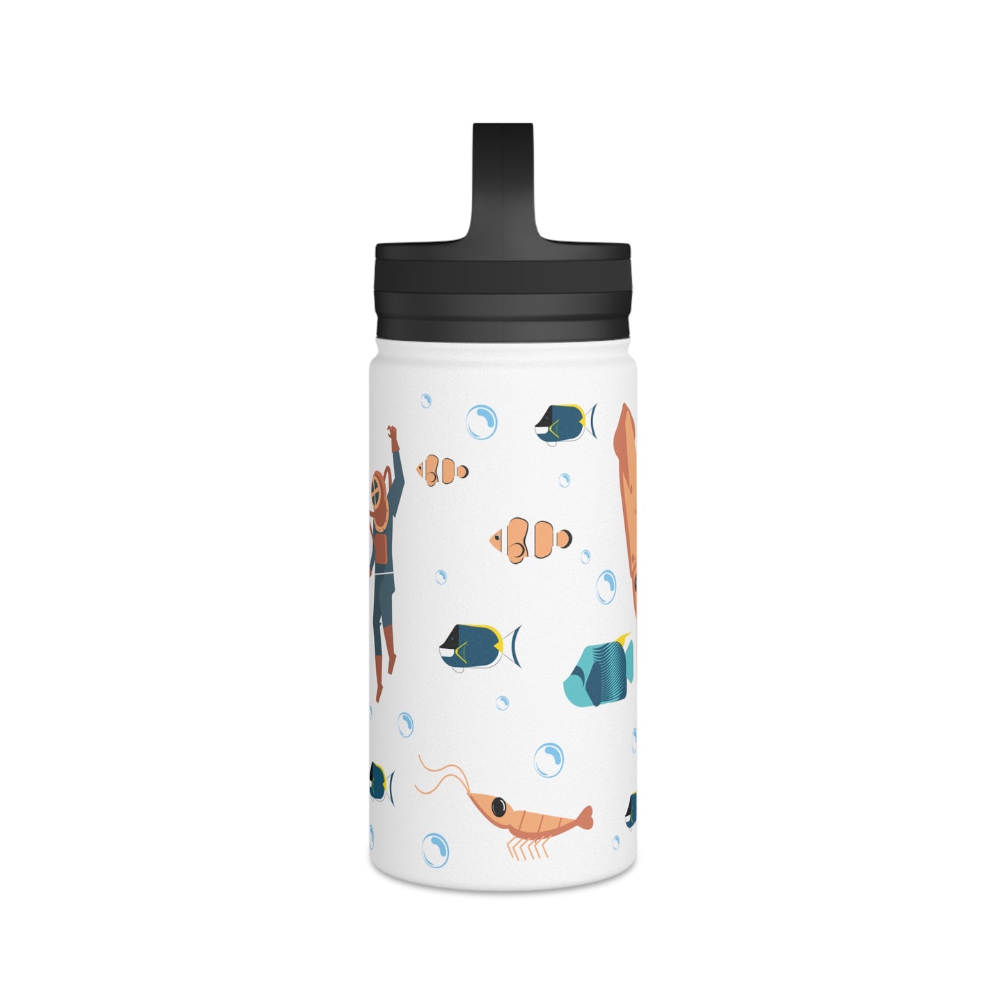 Ocean Stainless Steel Water Bottle, Handle Lid