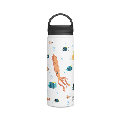 Ocean Stainless Steel Water Bottle, Handle Lid