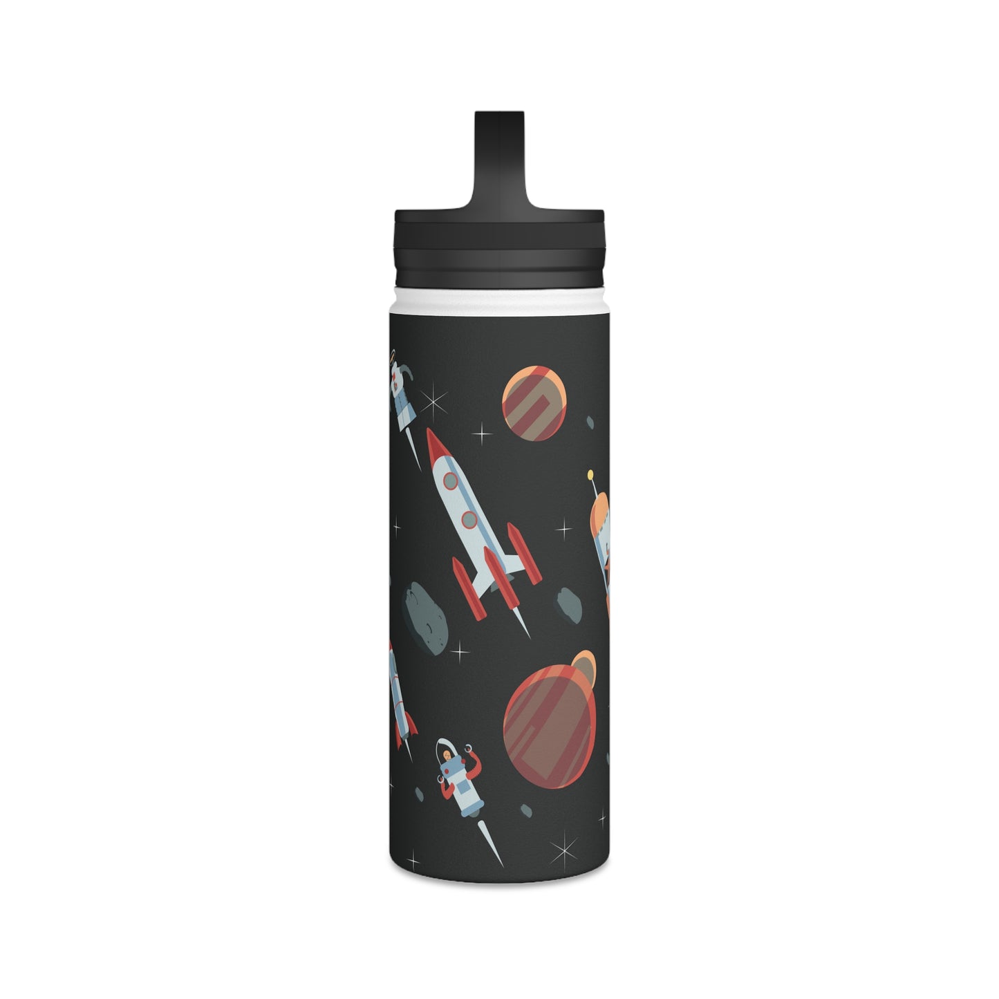 Space Stainless Steel Water Bottle, Handle Lid