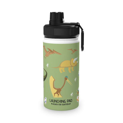 Dino Stainless Steel Water Bottle, Sports Lid