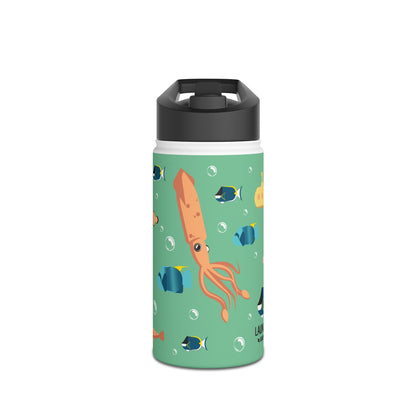 Ocean Theme Stainless Steel Water Bottle, Standard Lid