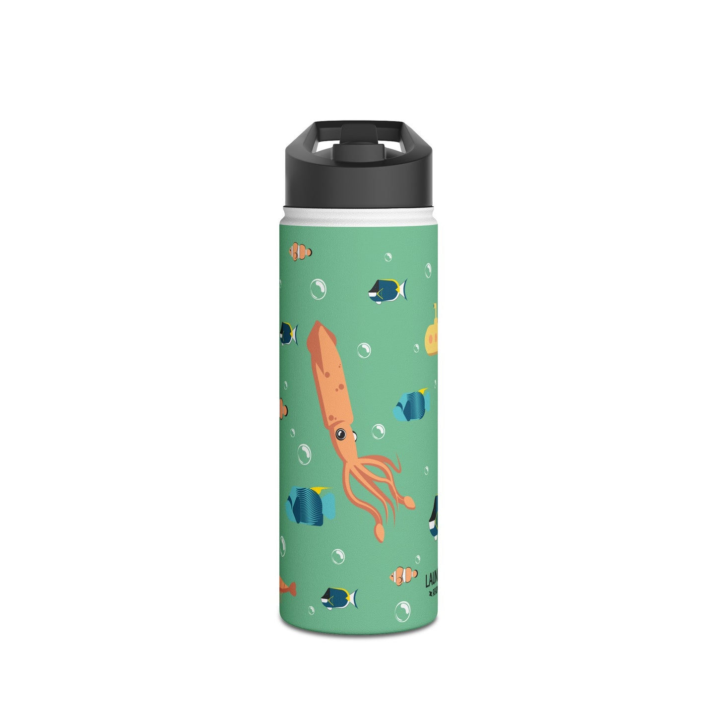 Ocean Theme Stainless Steel Water Bottle, Standard Lid