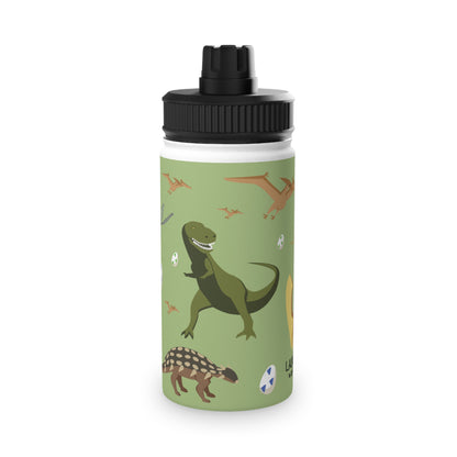 Dino Stainless Steel Water Bottle, Sports Lid