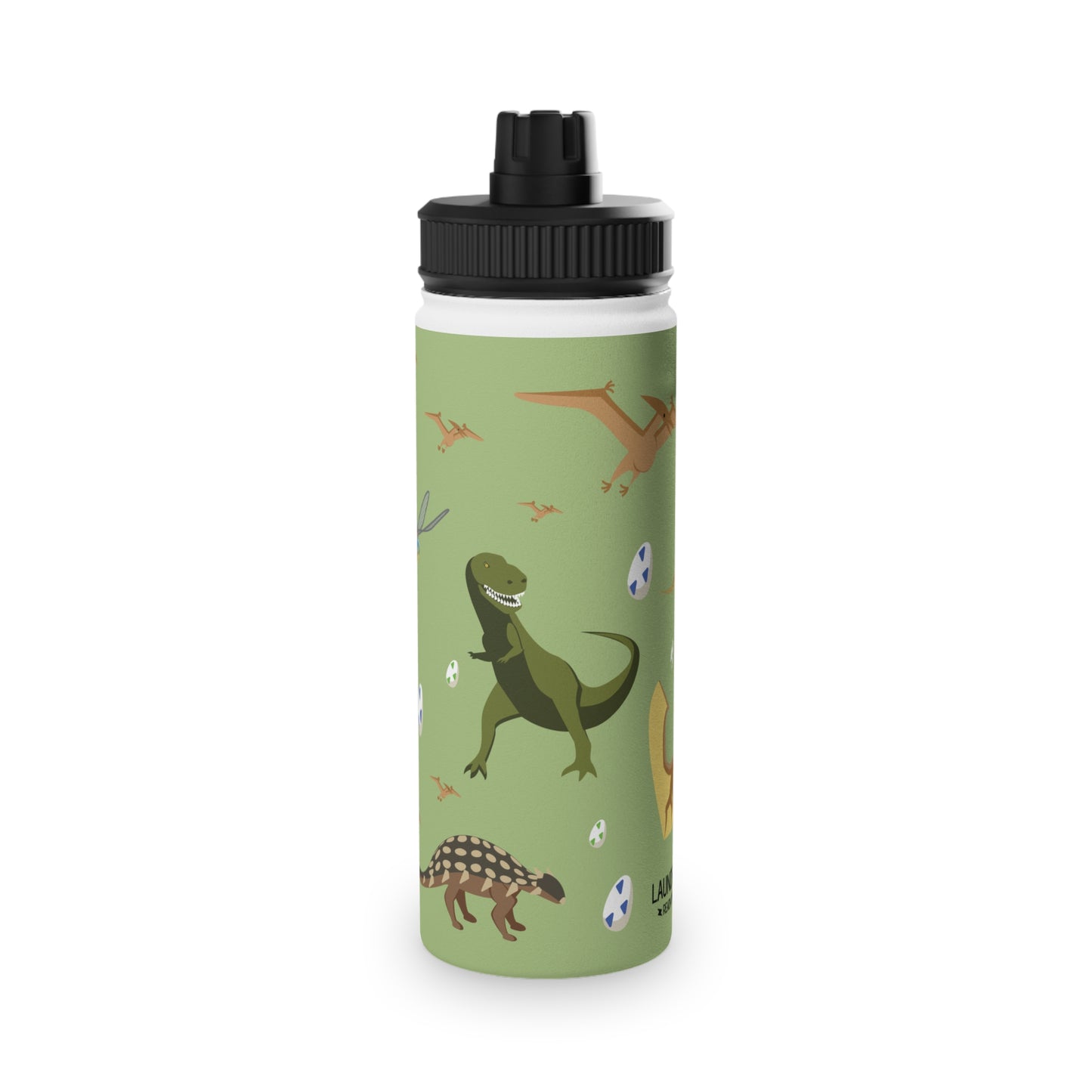 Dino Stainless Steel Water Bottle, Sports Lid