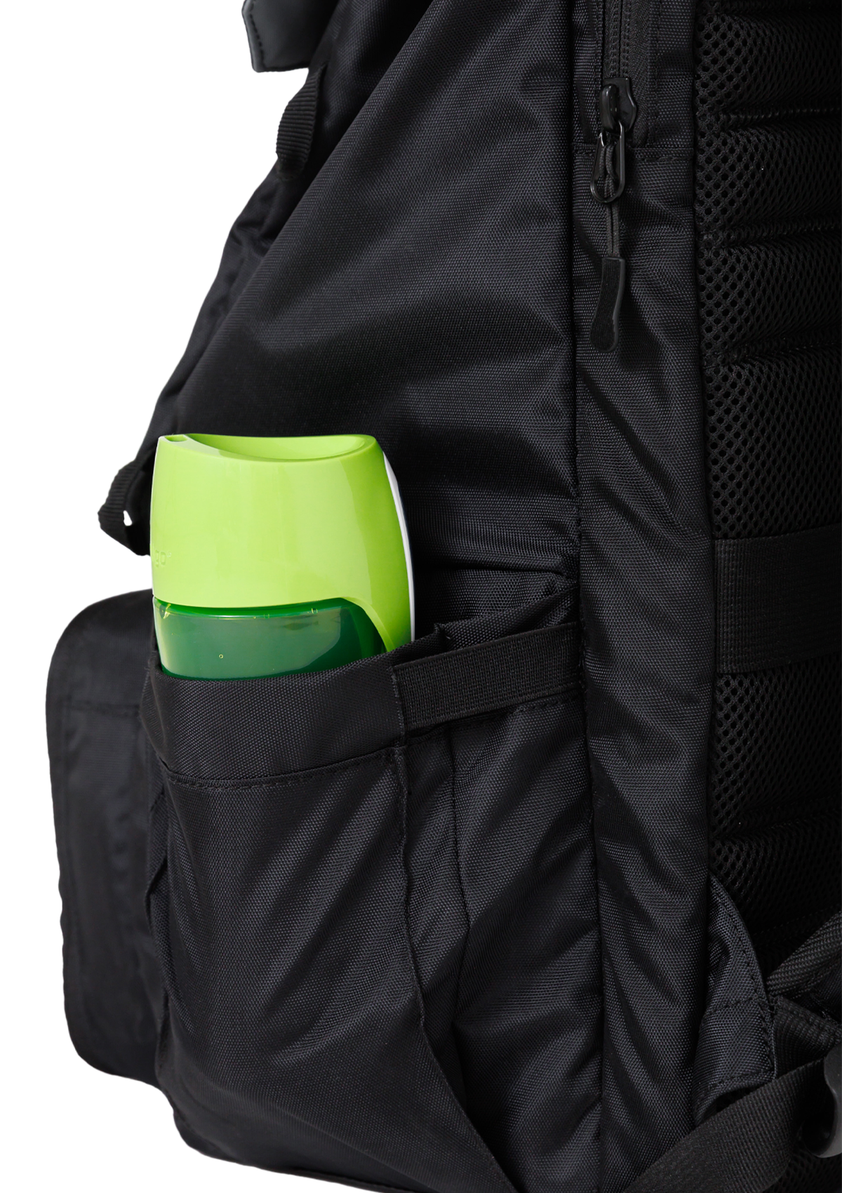 Launching Pad Backpack side pocket for water bottle